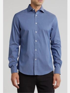 Michael Kors Mens Medium Slim For Stretch 15 1/2 Dress Shirt